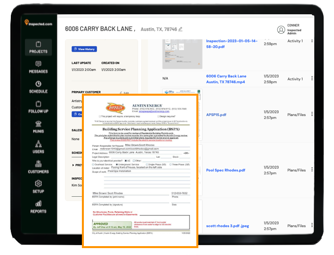 inspected computer app graphic